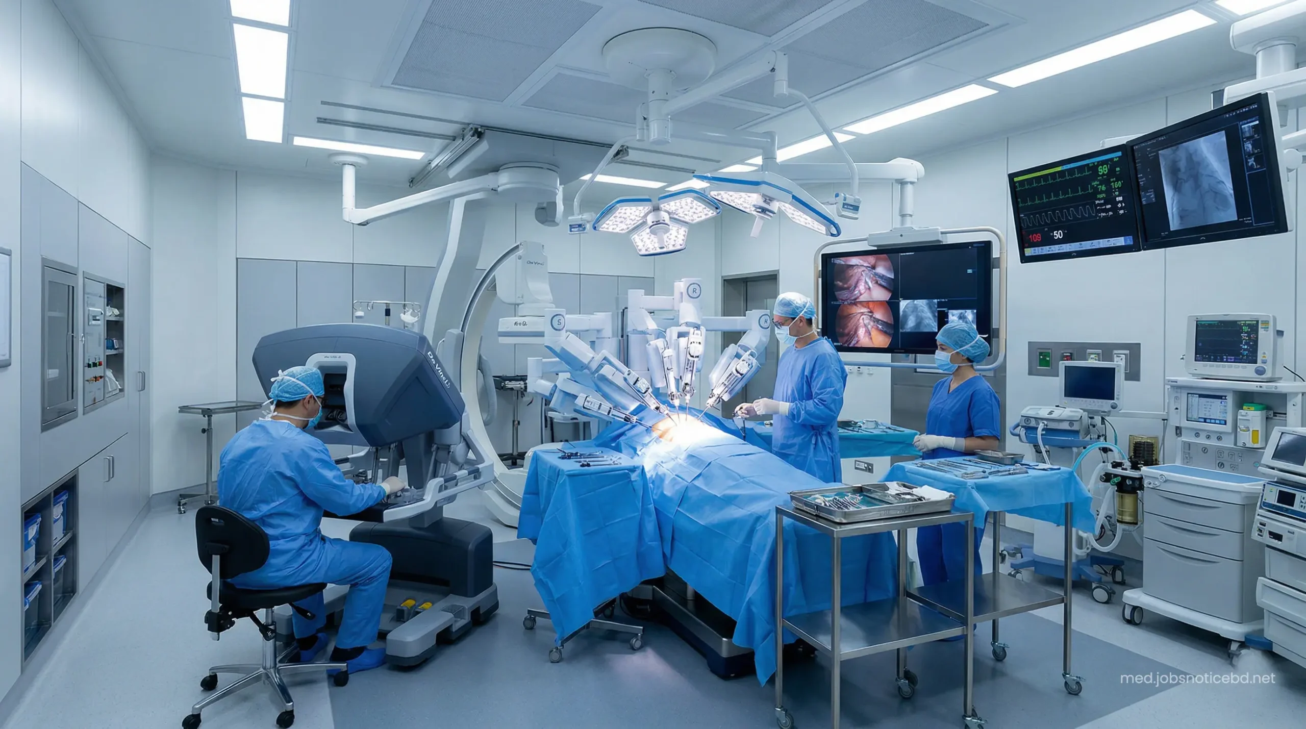 Da Vinci robotic surgical system inside a state-of-the-art hybrid operating theater in the UAE.