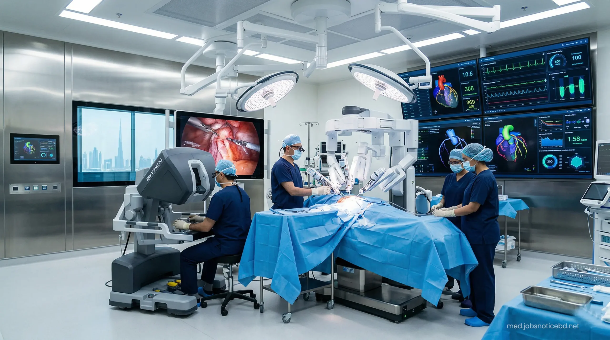 Advanced AI-integrated cardiac operating theater at Fakeeh University Hospital.